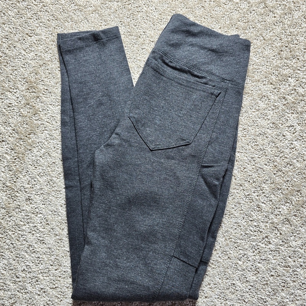 SO Women's XS Gray High Rise Ponte Leggings Side Pockets Stretch Skinny NWT